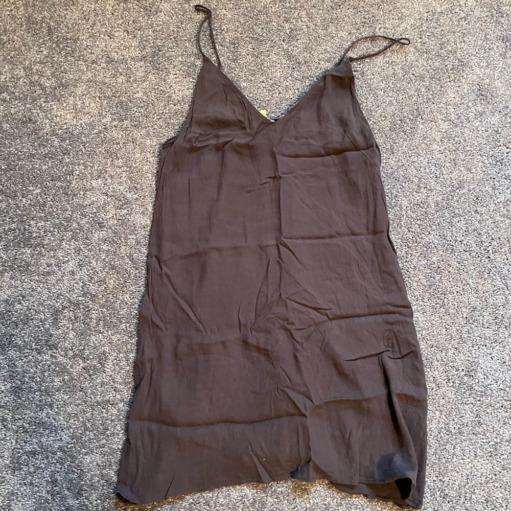 Aritzia Wilfred Free slip dress in dark grey